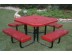 Octagon Rolled Edge Portable Picnic Table with Diamond Pattern