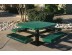 Octagon Rolled Edge Single Pedestal Picnic Table with Diamond Pattern