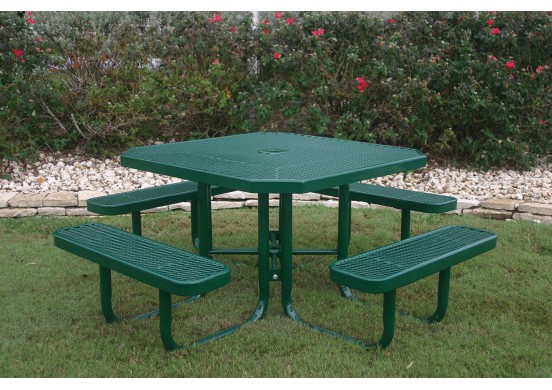 Octagon Portable Picnic Table with Diamond Pattern
