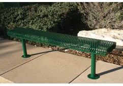 Diamond Pattern Rolled Edge Bench without Back