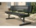 Perforated Steel Rolled Edge Bench with Back