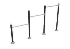 Triple Station Inclined Chin-Up Bars