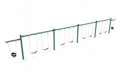 7/8 Feet High Elite Cantilever Swing - 4 Bay 2 Cantilevers