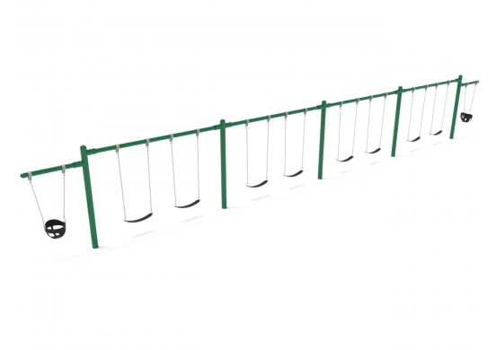 7/8 Feet High Elite Cantilever Swing - 4 Bay 2 Cantilevers